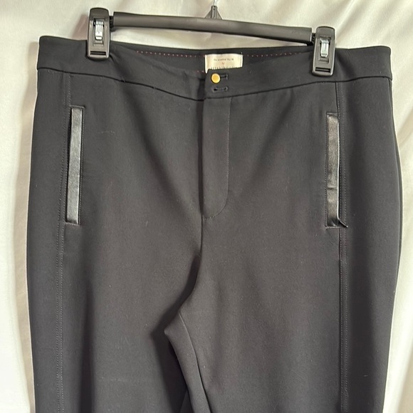 Anthropologie Black Skinny Pants Streamlined Tapered Design - Picture 2 of 12